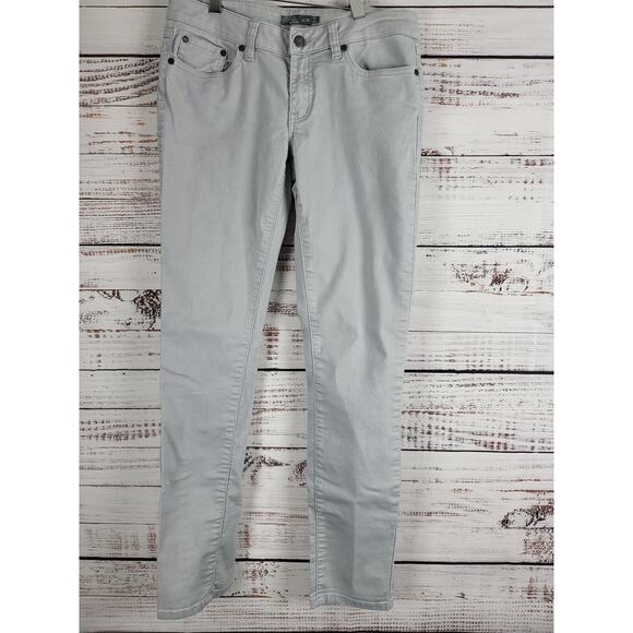 Prana Denim - Prana Jeans 6/28 Womens Grey Mid Rise Skinny Leg Pockets